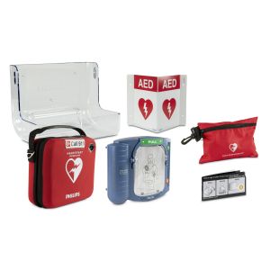 Image showing the products and accessories of the HeartStart OnSite AED Awareness bundle