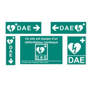 5 signalétiques PVC extérieures à coller