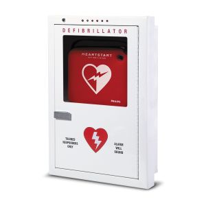 AED Cabinet, Semi-recessed