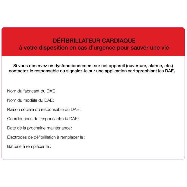 Image d'une etiquette de maintenance