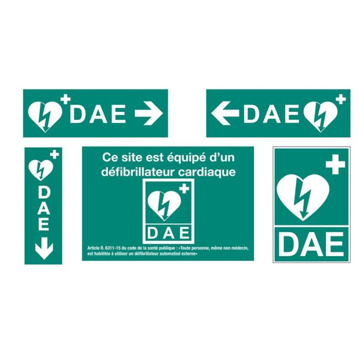 5 signalétiques PVC extérieures à coller